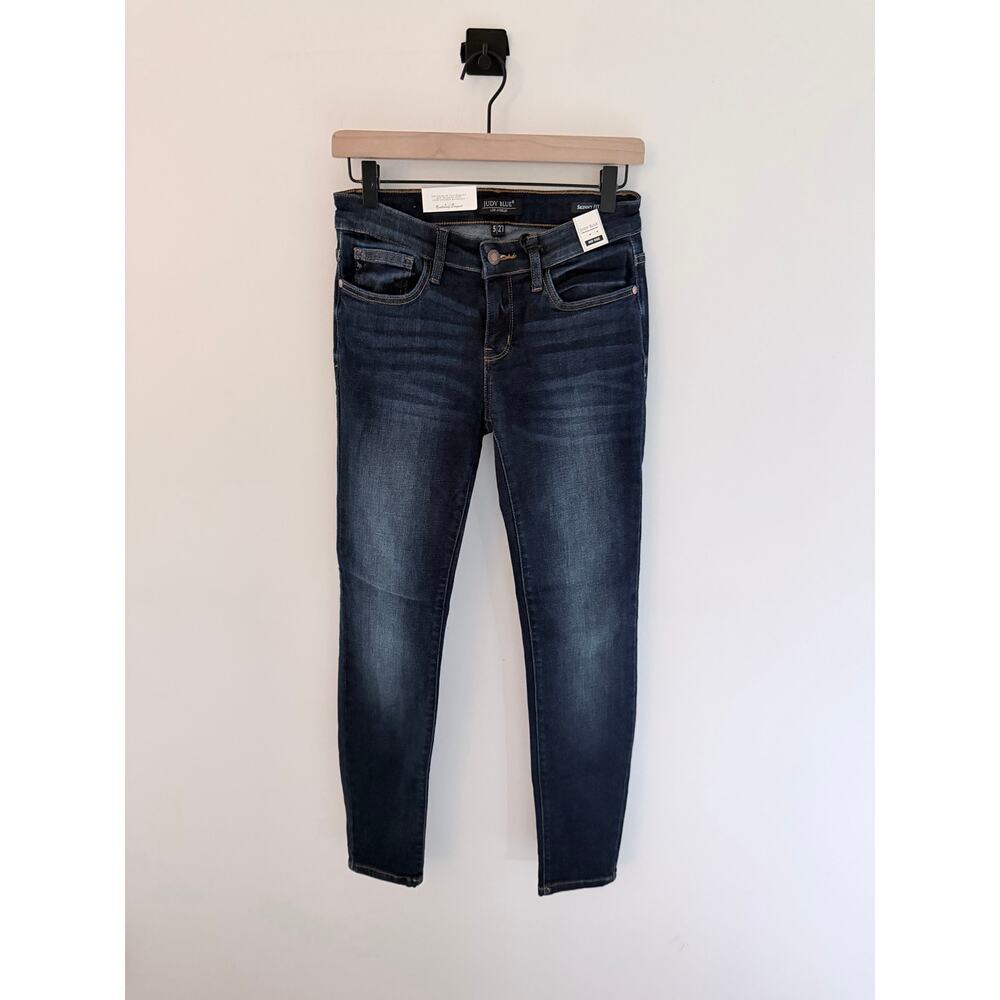NWT Judy Blue Dark Wash Mid Rise Skinny Jeans-Size 27